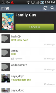 Top Android App Miso Show Check-in 2
