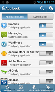 Top Android App APP Lock Manage Home